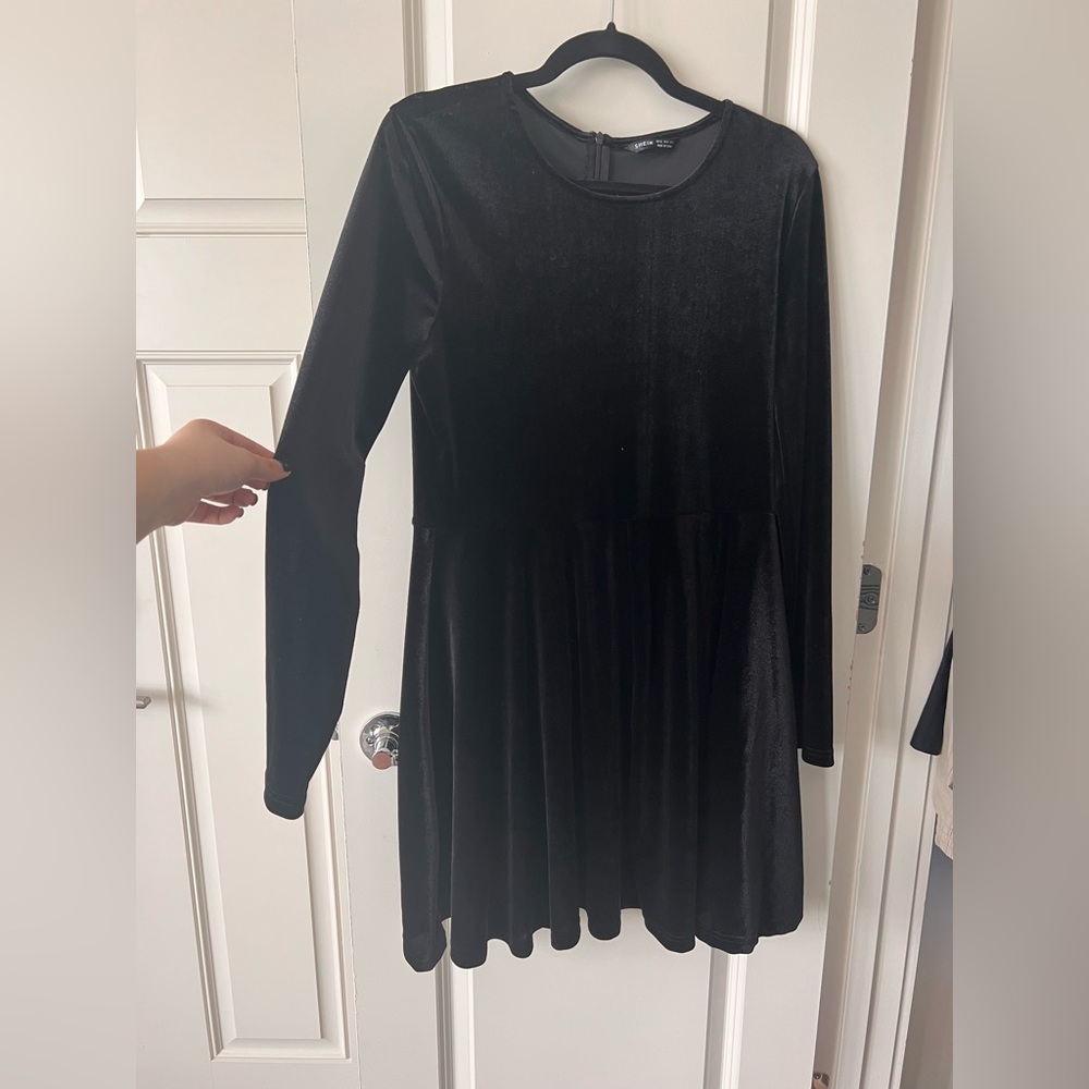 Velvet Peplum Dress NWOT